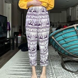 flowy panda boho pants